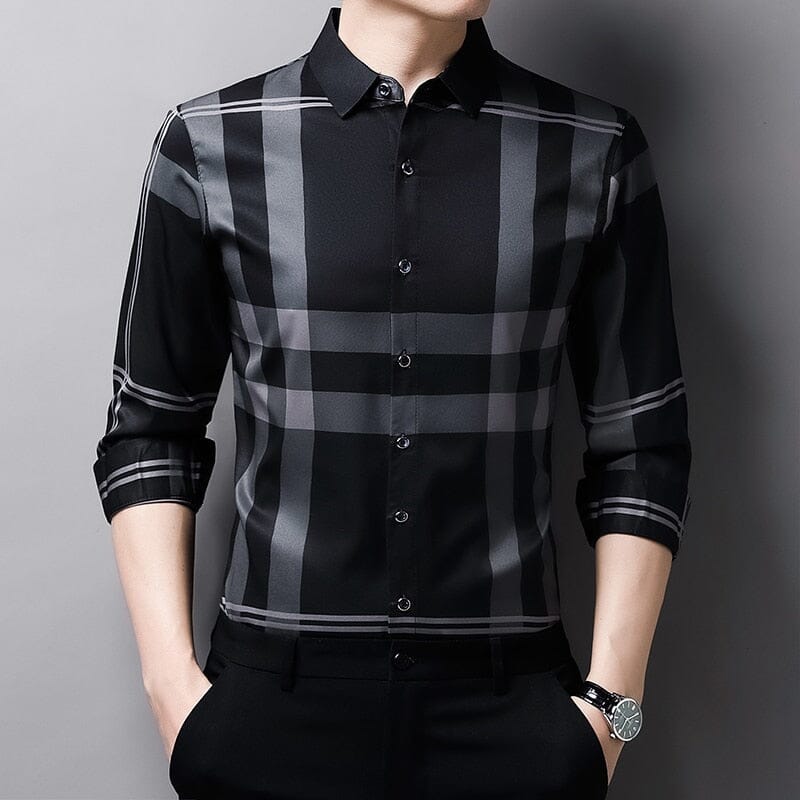 Camisa de seda elegante para hombre